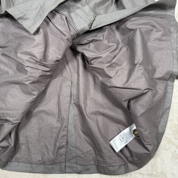 Chloe Gray Linen Hooded Trench Coat Jacket Women’s Size UK 12 US 8 FR 40 - Picture 6 of 12